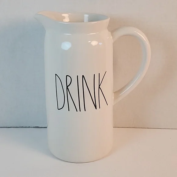 Rae Dunn White Pitcher - DRINK - Picture 1 of 7
